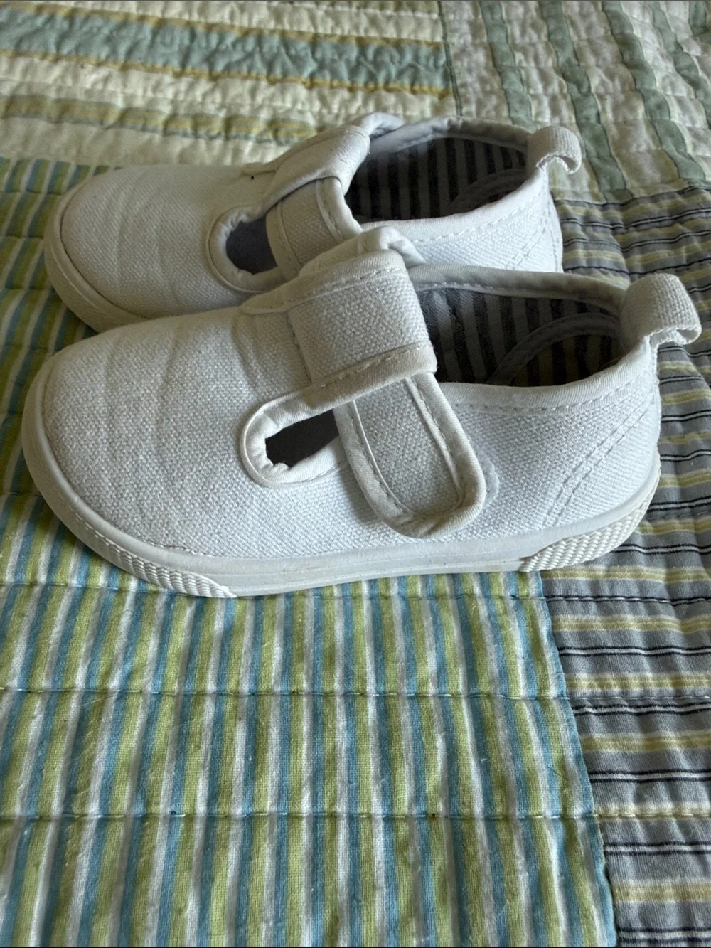 Kids White Canvas Mary Jane Shoes - Brand: